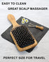 Boar Bristle Hair Brush Men Detangling Hair Brushes for Women Mens Paddle Brush Bamboo Wooden Bore Natural Hairbrush for Shine Soft Fine Hair Reduce Frizz Dry Improve Hair Texture