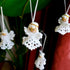 CDXCCSMYXGS Christmas Wooden Angel Ornaments White Angel, 6Pieces Handmade Crochet Wall Hanging Angel Pendant Decor Suitable for Home Decor DIY Hanging Crafts, 3IN