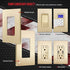 ENERLITES Elite Series Screwless Decorator Wall Plate Child Safe Outlet Cover, Gloss Finish, Size 1-Gang 4.68" H x 2.93" L, Unbreakable Polycarbonate Thermoplastic, SI8831-GD, Gold