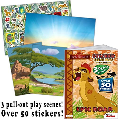 Disney Coloring Book Set with Stickers - Bundle Includes 80 Page Coloring Book, Stickers, and Door Hanger (Lion King)