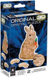 BePuzzled Original 3D Crystal Jigsaw Puzzle - Rabbit with Carrot Animal Assembly Brain Teaser, Fun Model Toy Gift Decoration for Adults & Kids Age 12 & Up, 43Piece (Level 2)