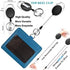 Lucstar Professional ID Badge Holder with Clip Lanyard Horizontal,Genuine Leather Badge Holder Heavy Duty, Clear Window Coach Name Holder for Women Men Work Student ID, Nurse Company(Azure)