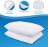 Everlasting Comfort Waterproof Pillow Protectors Standard Size, 2-Pack - Zippered Design to Prevent Bedbugs, Dust Mites and Allergens - Hypoallergenic Pillow Case Cover - Set of 2, White