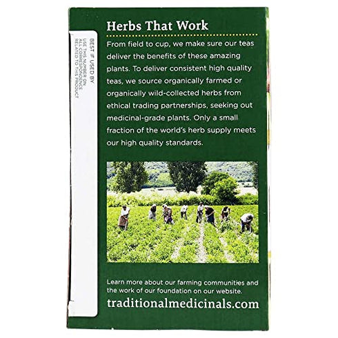 Traditional Medicinals Organic Rose Hips with Hibiscus Herbal Tea, 16 Tea Bags (Pack of 1)