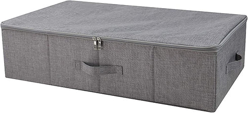 iwill CREATE PRO Under Bed Storage Container, Underbed Shoe Storage Organizer Box with Lid, Blankets, Cloth Storage Bins. Dark Gray