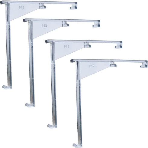 4pcs Valance Clips 3.5" Clear Vertical Blind Hidden Retainer Holder Installation Bracket with Built in Valance Outside Mount The headrail Size Measured 1.5"(38mm) in Top