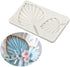 Chongmu Fan Leaf Silicone Molds Flower Leaf Shape Fondant Cake Mold for Sugarcraft Cake Decoration, Cupcake Topper, Polymer Clay, Candy, Chocolate, Crafts Making Tool (Fan Leaf)