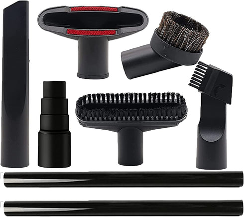 GEBDSM 8 Pcs Vacuum Attachments, 1 1/4" Vacuum Cleaning Tools Kit for Shop Vac Accessories with 32mm/ 1.25" Extension Wands and Hose Adapter