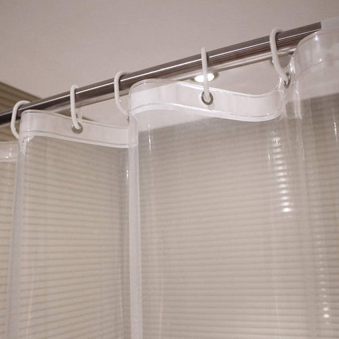 AooHome Clear Shower Curtain Liner, 8 Gauge Eva Extra Long Shower Curtain with Hooks, Bottom Magnets, Waterproof, Heavy Weight, Rust Proof Grommets, 72x78 Inches