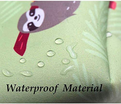 LParkin Sloth Gifts Capacity Pencil Case Bag 8.5" Long x 4.5" Wide x 4.5" Tall Green 1 Pack