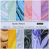 YARUMI Marble Pattern Scrapbook Paper, Single-Sided 6"×6" Patterned Paper Collection, Colorful Scrapbooking Paper Pad 160Gsm Cardstock Die-Cut Backgrounds Arts Crafts DIY Origami Decoupage - 24 Pages