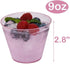 Homy Feel 9 Oz Pink Glitter Plastic Cups 100PCS,Disposable Cocktail Cups,Plastic Wine ,Plastic Cups,Drink Cups for Wedding Party, Valentine's Day