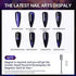 modelones 9D Cat Eye Gel Nail Polish Set - 2 Pcs Black Blue Chameleon Magnetic Galaxy Glitter Galactic Effect Magic Gel Polish with Magnet Stick Soak Off LED Gel Nail Polish Nail Art 7ML