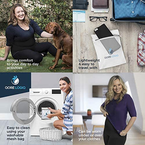 QORE LOGIQ Plus Size Abdominal Binder Post Surgery for larger Men + Women - Postpartum Belly Band - Compression Garment - Hernia Belt For Men + Woman - C Section Belly Binder - Adjustable (Black XL)