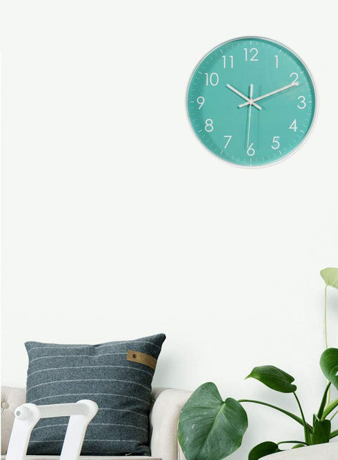 Jdelai Indoor Silent Non-Ticking Quartz Modern Simple Wall Clock Digital Quiet Sweep Movement Office/Kitchen/School/Living Room Decor 10 Inch
