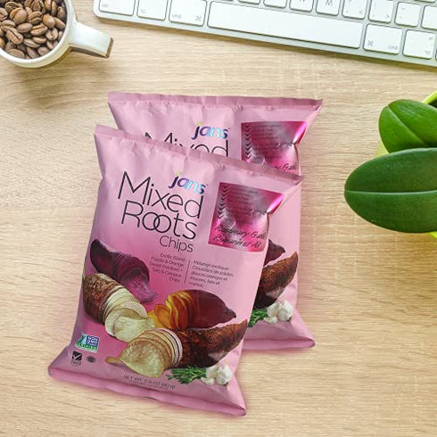 Mixed Roots Chips - All Natural Vegetable Chips (Rosemary Garlic, 2.8 oz)
