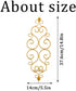 Sziqiqi Iron Wall Candle Sconce Holder Set of 2 Hanging Wall Mounted Pillar Candle Sconces Holder, Wall Sconces Decor for Bedroom Dining Room, Gold