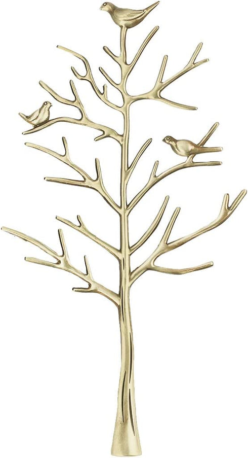 AUTODECO Retro Jewelry Tree Organizer for Necklaces and Earrings Ring Tree Holder Display Jewelry Tower Tree Great Gift for Women Girl Antique Cyan