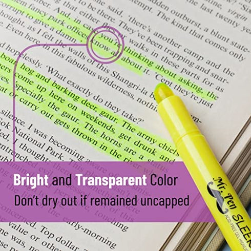 Mr. Pen- Gel Highlighters, Bible Highlighter, Pack of 20, No Bleed Highlighter, Yellow Highlighters, Dry Highlighter, Bible Study Highlighter, Bible Journaling Supplies, Bible Markers for Tabs