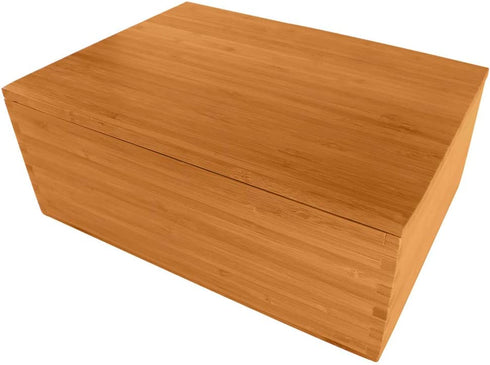 Wood Stash Box with Rolling Tray - Wood Stash Box w/Storage - Rolling Tray Stash Box - Premium Quality Dovetail Design Discrete Wooden Stash Boxes (Natural)