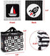 teytoy Black and White Baby Sensory Toys High Contrast Cards Cloth Fabric Soft Cards for Newborn 0-6 Months Visual Stimulation Early Development with Animals Fruit Number Shape Letter, 26 Pcs
