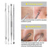 Blackhead Remover Tool, Aooeou Professional Pimple Popper Tool Kit - Treatment for Blemish, Whitehead Popping, Zit Removing for Risk Free Nose Face, Anti-Slip Coating Handle (b-Silver)