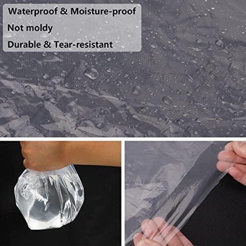 146"/12ft Plastic Sofa Couch Cover,Furniture Covers,Waterproof Couch Covers,Plastic Couch Covers For Sectional Sofa l Shape ,Extra Large Bed Sofa Couch Furniture Protector Cover For Moving Storage.