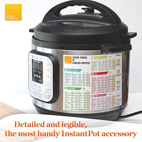 Pressure Cooker Accessories - Insta Pot Cheat Sheet Magnet Set - Instant Pot Times Cookbook