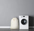 2 Pcs Canvas Laundry Bags with Carrying Handles & Drawstring Closure, Machine-washable Laundry Lining Bags for Laundry Hamper or Baskets