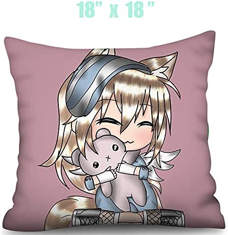Gacha Life Set Backpack Bag Stickers Keychain Phone Holder Pins Poster Pillow Case (A)