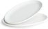 Sweese 749.101 Oval Serving Platters, White Porcelain Serving Platters for Party, Large Oval Serving Trays Serving Plates for Fish Dish, Steak, Restaurant, Dessert Shop, Set of 2, 14 Inches