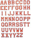 AXEN 52pcs Alphabet A to Z Patches, Iron on Sew on Letters for Clothes, Classic Orange