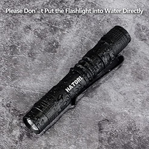 HATORI LED Mini Flashlight, Bright Small Handheld Pocket Flashlights Tactical High Lumens Pen Light for Camping, Outdoor, Emergency, 4 Pack(3.55Inch)