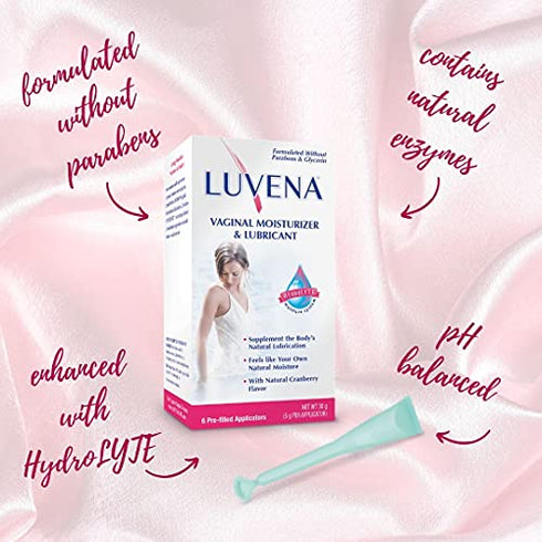 Luvena Moisturizer - Intimate Moisturizer & Dryness Relief for Women - Feminine Moisturizer Relieves Dryness Symptoms - Menopause Support - (1 Pack)