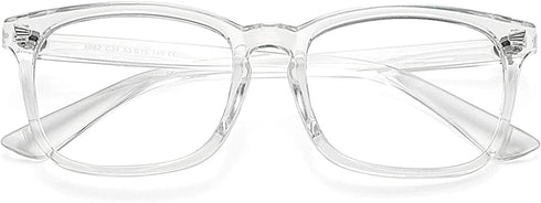 COASION Clear Glasses for Women Men Square Frame Fake Non-prescription Eyeglasses