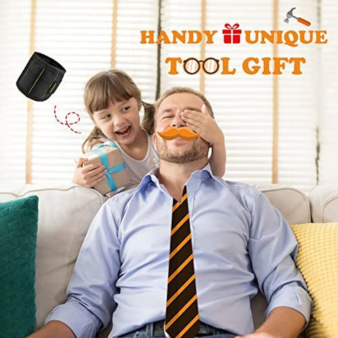 Magnetic Wristband for Holding Screws,KUSONKEY Christmas Gifts for Men Who have Everything,Wrist Magnetic Screw Holder with Strong Magnets,Wrist Magnet Tool for Dad,Father,Handyman,Electrician