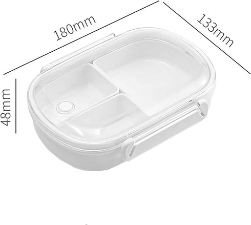 ATEDEANEI Kids Bento Box Lunch Box, Unicorn and Rainbow 3-Compartment Containers for Meal Prepping, BPA-Free