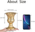 NUPTIO Pcs of 2 Metal Urn Planter Elegant Wedding Centerpieces Vase for Wedding Party Decoration, 16cm/6.3" Tall Trumpet Vase Flower Holder for Anniversary Ceremony