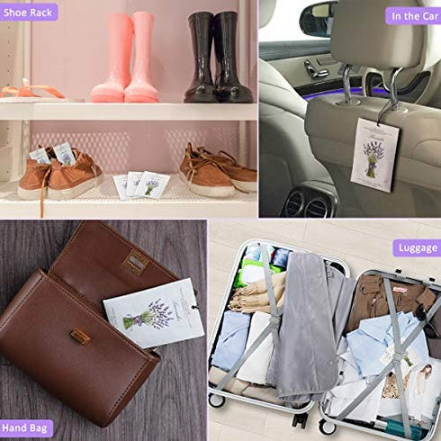 MYARO 12 Packs Lavender Scented Sachets Air Freshener for Drawer and Closet, Long-Lasting Sachets Bags Drawer deodorizers Fresh Scents, Home Fragrance Sachet for Lover