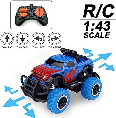Toys for 3 4 5 6 7 Year Old Boys, Remote Control Car Toys for Kids RC Trucks Toy for Boys Age 3 4 5 6, 1/43 Scale RC Car toys for 3-7 Year Old kids, Toddler Toys Birthday Gift for 3-5 Year Old Boys