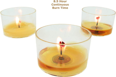 Beeswax Candle Works, 8-Hour Tea Lights (Pack of 8) 100% USA Beeswax