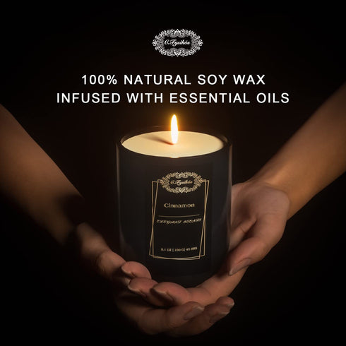 C.Fysik³s Scented Candles | Soy Candles | Candles for Home Scented | Aromatherapy Candle | Long Lasting Scented Candles | Cinnamon Candle | Candles Gifts for Women | 8 oz