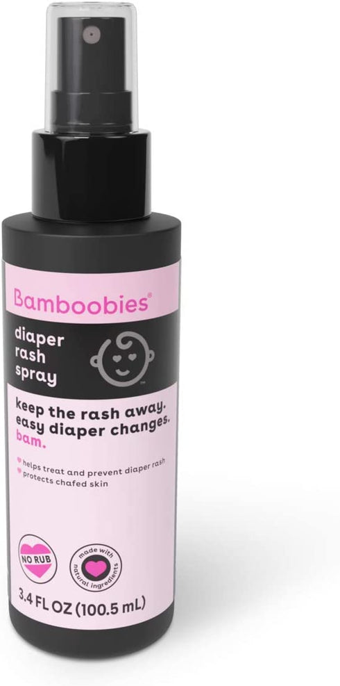 Bamboobies Baby's Diaper Spray, Comfort and Protect Your Baby's Bottom, Made with Natural Ingredients, 3.4 Oz Spray Bottle, Made in the USA