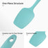 U-Taste Silicone Spoon Spatula Set, 600ºF High Heat Resistant BPA-Free Flexible Rubber Scraper, Cooking Mixing Baking Kitchen Utensils Set of 3 (Aqua Sky)
