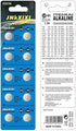 JNKXIXI 100 Pack LR44 AG13 357 Battery 1.5V SR44 A76 GP76 Lr 44b L1154c 303 Ornament Batteries Button Coin Cell Batteries