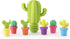 TrueZoo Cactus Wine Glass Charms and Drink Markers with Bottle Stopper Set, Silicone, Multicolor, Set of 7