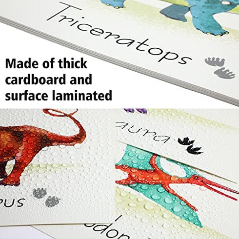 Outus 9 Pieces Dinosaur Wall Art Prints Dinosaurs Poster Wall Decals with Unframed Pictures Dinosaur Birthday Gift for Nursery and Kids Room Decorations