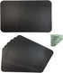 Red-A Placemats for Dining Table Set of 6 Heat-Resistant Wipeable Table Mats for Kitchen Table Decoration Waterproof Vinyl Placemats Easy to Clean,Black w/Brown