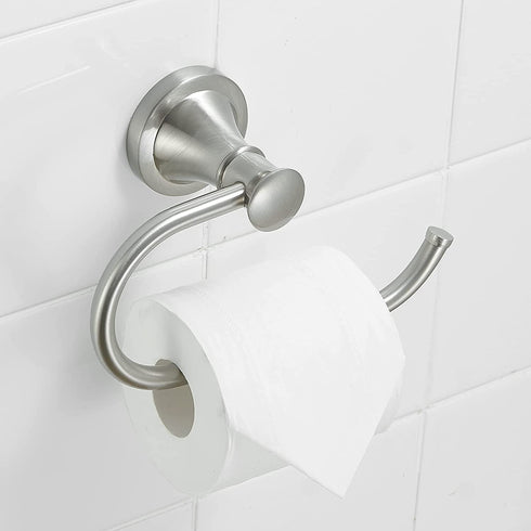 BESy Brushed Nickel Toilet Tissue Paper Holder Brushed Nickel Bathroom Accessories Toilet roll Paper Hanger, Wall Mounted, Rustproof