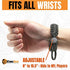 Atomic Bear Paracord Bracelet (2 Pack) - Adjustable - Fire Starter - Loud Whistle - Perfect for Hiking, Camping, Fishing and Hunting - Black & Black+Orange